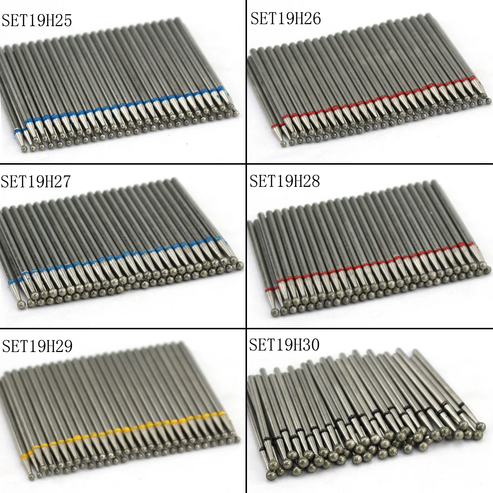 50 sztuk/opakowanie Frez diamentowy do paznokci Zestaw do czyszczenia skórek Elektryczny frez do manicure Akcesoria do usuwania martwego naskórka