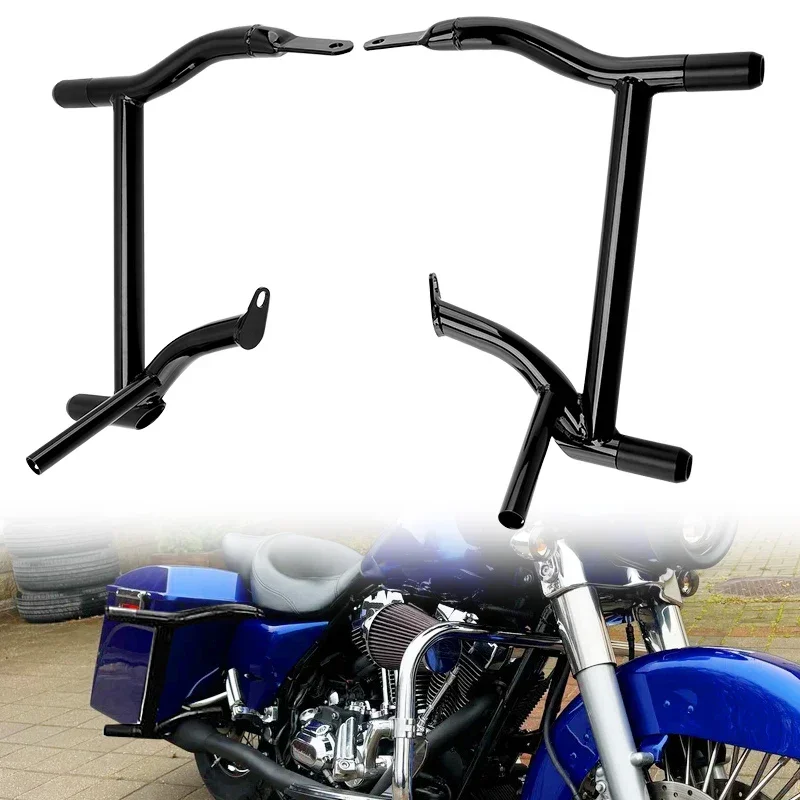 

Motorcycle Guard Crash Bar Saddlebag Rails Protector Bumper For Harley Touring Road King FLHR Electra Street Glide FLHTK 97-08