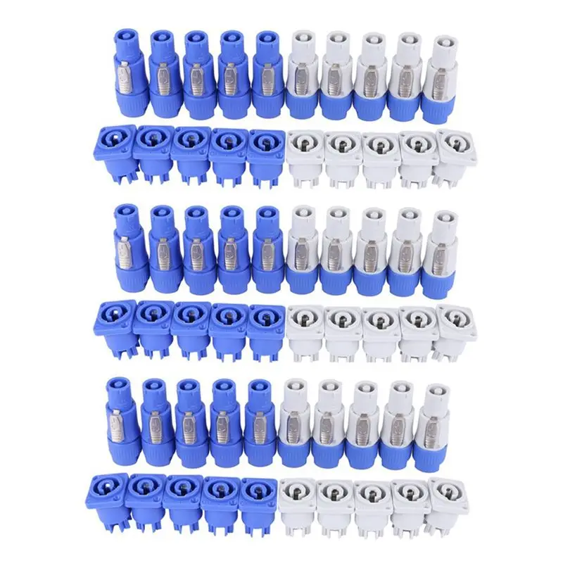 DT!~D1632 HOT-30PCS/Set Powercon Type A NAC3FCA+NAC3MPA-1 Chassis Plug Panel Adapter