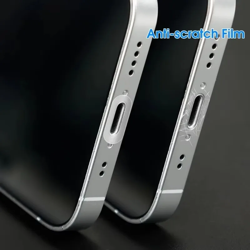 10PCS For IOS/Type-C/Micro USB Charging Port Universal Protective Film Sticker Anti-scratch Protector For Iphone Samsung Xiaomi