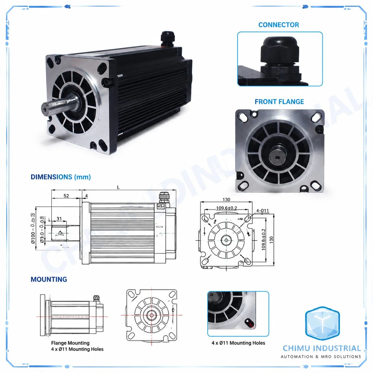 【CHIMU INDUSTRIAL】 for 80ST-M0 - đánh giá và giá Servo Driver 750W Ac Servo Motor