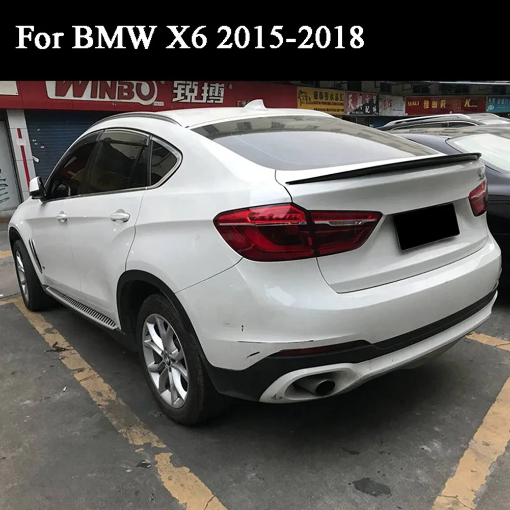 

Fits For BMW X4 F26 2014 2015 2016 2017 2018 /X6 F16 2015 2016 2017 2018 ABS Rear Trunk Spoiler Wing Lip