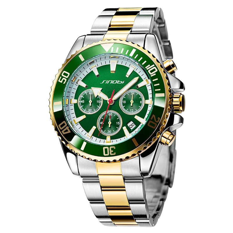 ساعات رجالية فاخرة مقاومة للماء كوارتز Timekeepers ساعات ذات علامة تجارية أنيقة للرجال ساعات متانة من الفولاذ المقاوم للصدأ