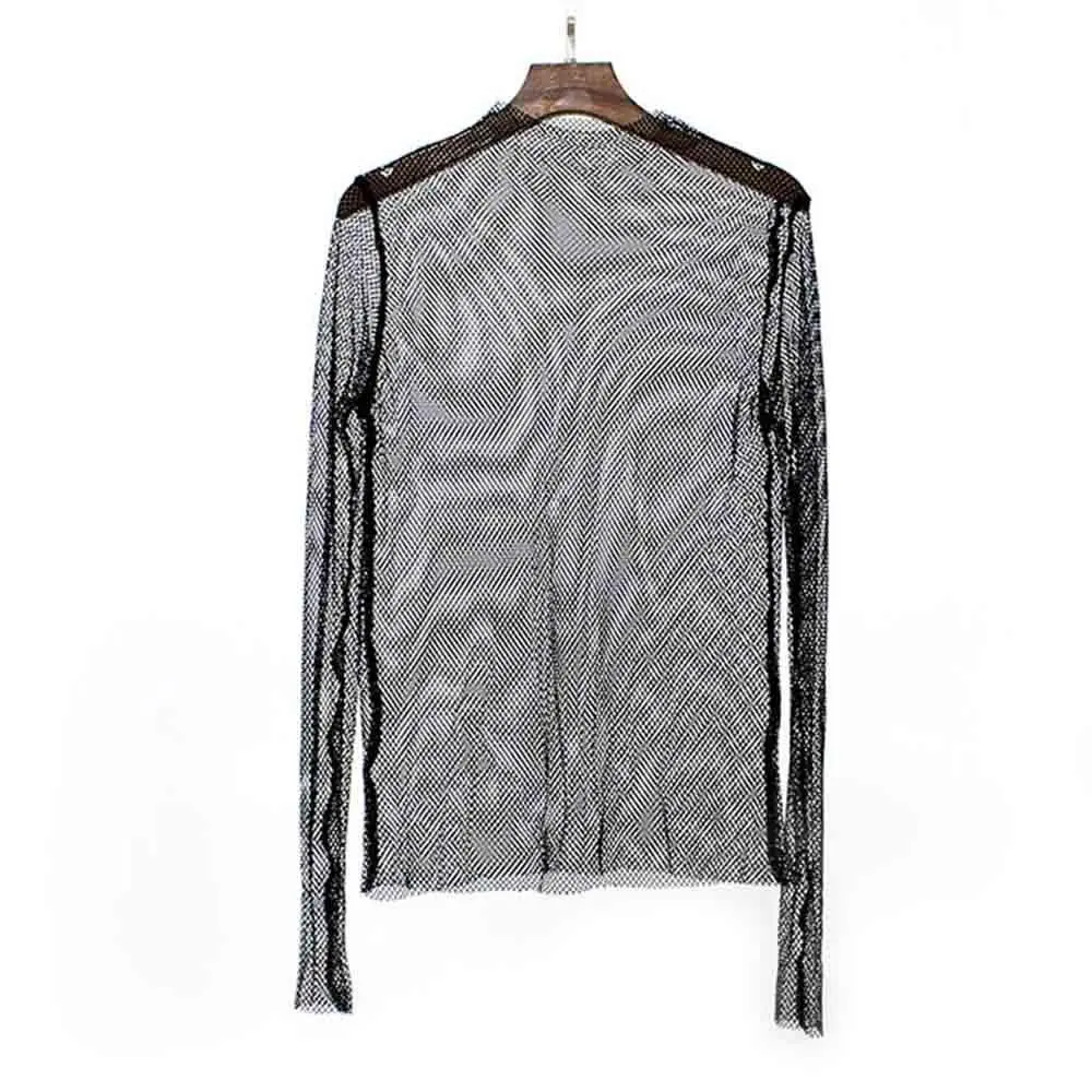 

Черная ажурная готическая женская одежда с длинным рукавом в готическом стиле, рубашка, топы, блузки