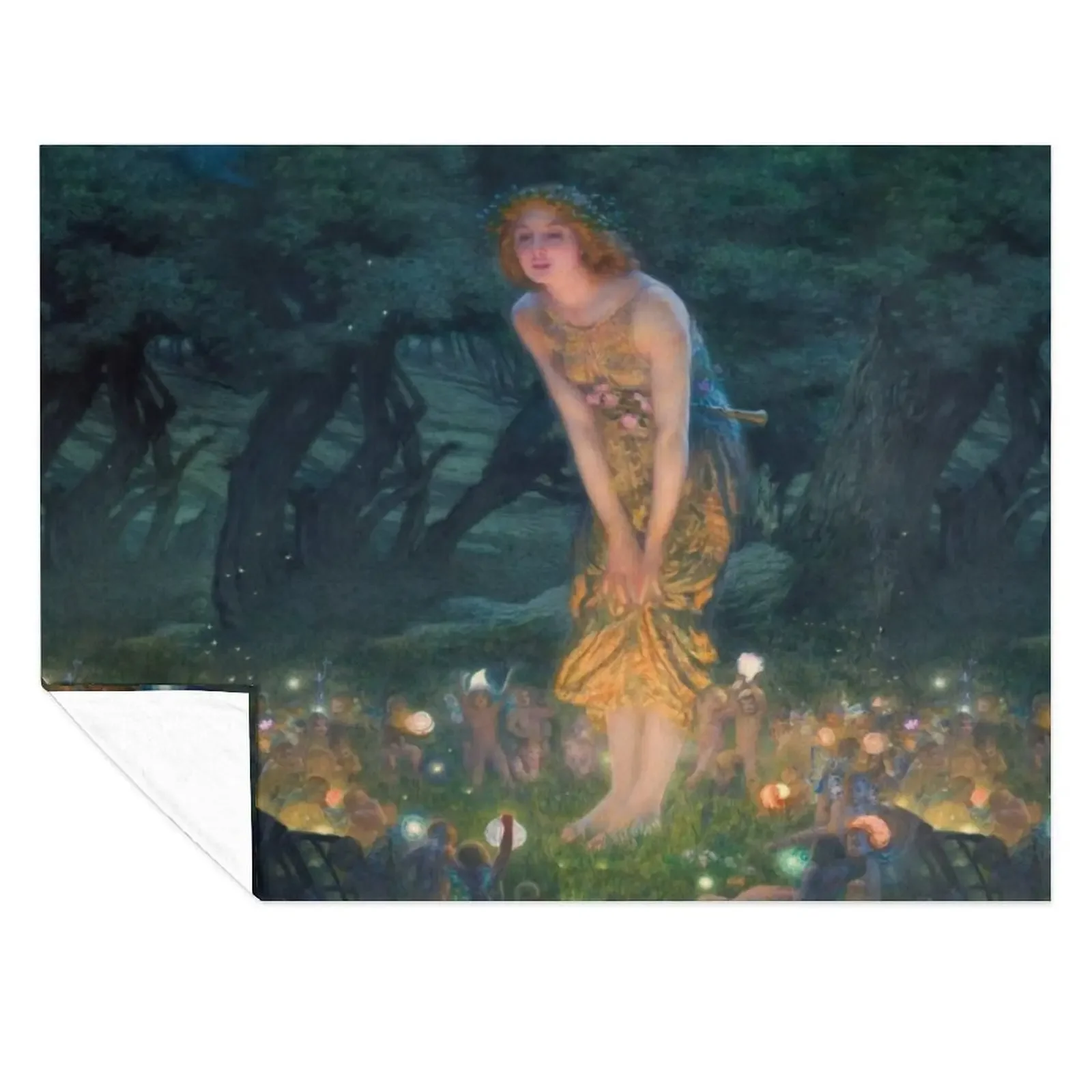 

Midsummer Eve by Edward Robert Hughes Throw Blanket Cute Furrys Sleeping Bag Decorative Sofa Blankets