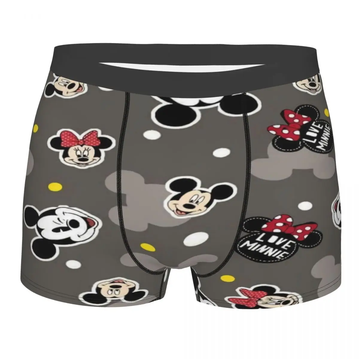 

Custom Mickey Mouse Anime Cartoon Underwear Men Stretch Boxer Briefs Shorts Panties Soft Underpants For Male