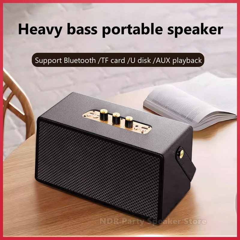 New Style Sells Well Retro Style Vintage 20W High Power Bluetooth Speaker Wireless Home Subwoofer Outdoor Portable Audio Player