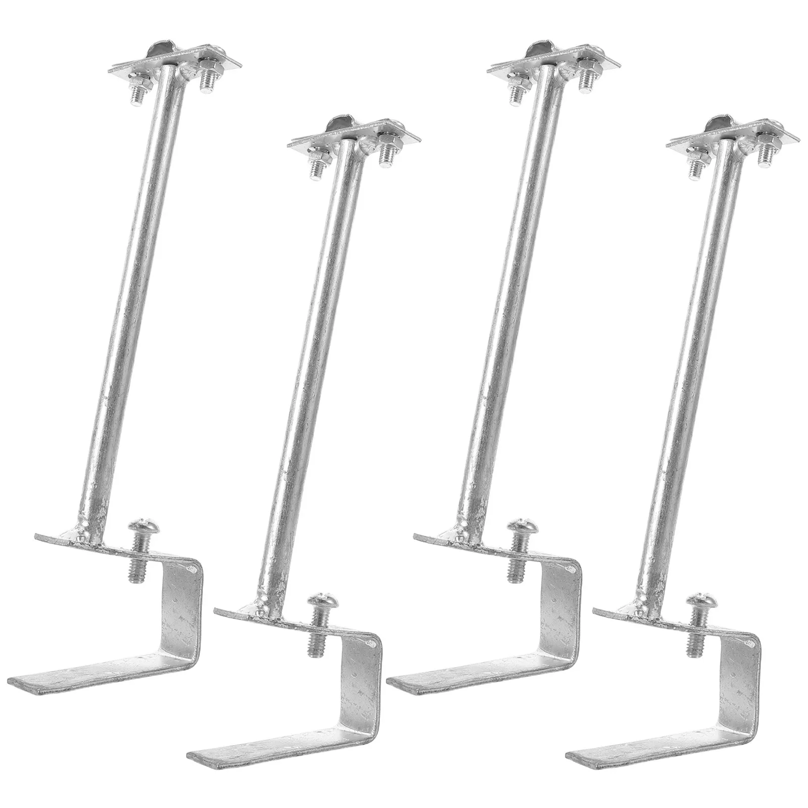 

4Pcs Lightning Protection Clamp Adjustable Roof Tile Mount Holder Tile Securing Bracket Grounding Rod Base Roof Support Bracket