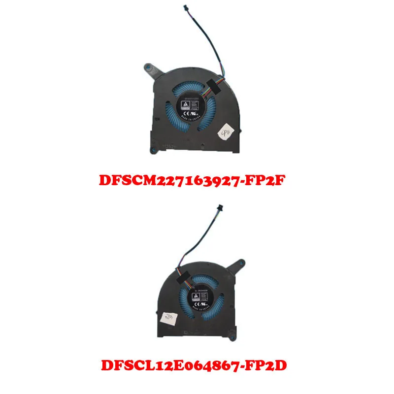 Laptop CPU GPU FP2F FP2D FAN For Gigabyte For AORUS 15P KC 15P XC RX5L DFSCM227163927-FP2F CPU DFSCL12E064867-FP2D GPU 12V 1A