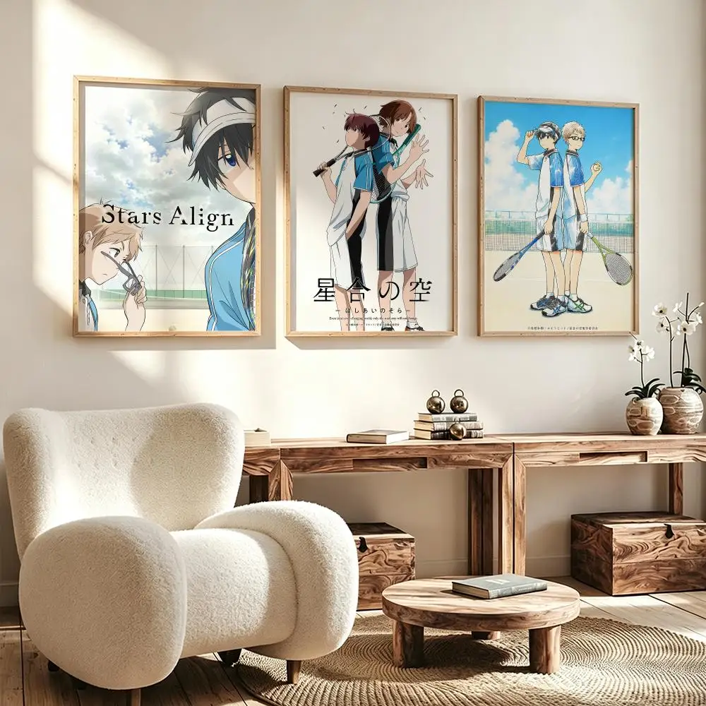 anime Stars Align Poster Poster HD Waterproof Self Adhesive Wall Art Print Decor for Bedroom Living Room Gift