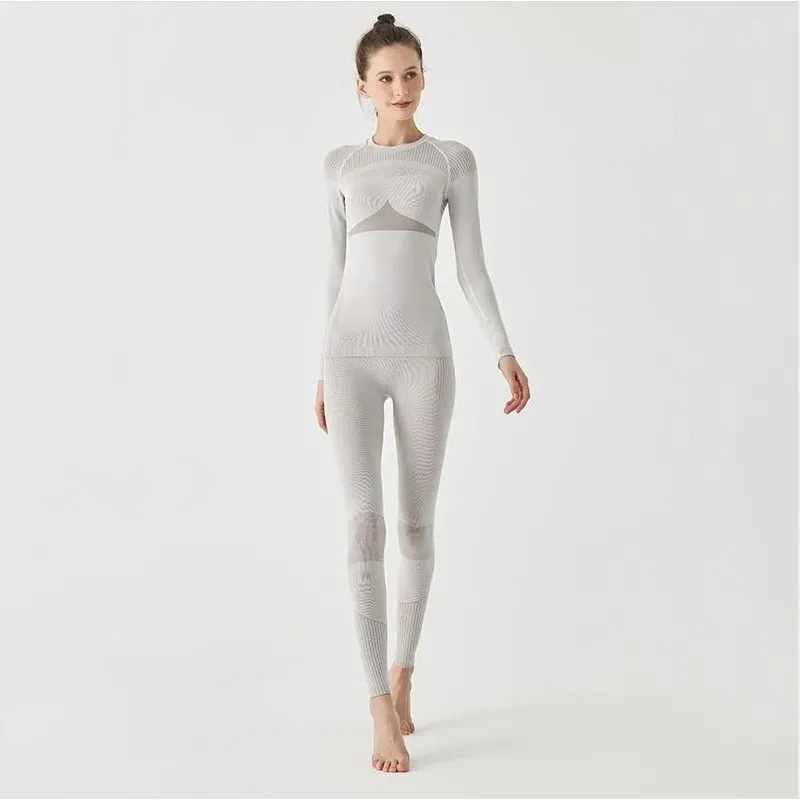 Women Sets Suit Outdoor Thermal Underwear Thermo Sporting Male Fitness Warm Long Johns Compression Bottoming Tracksuit 05