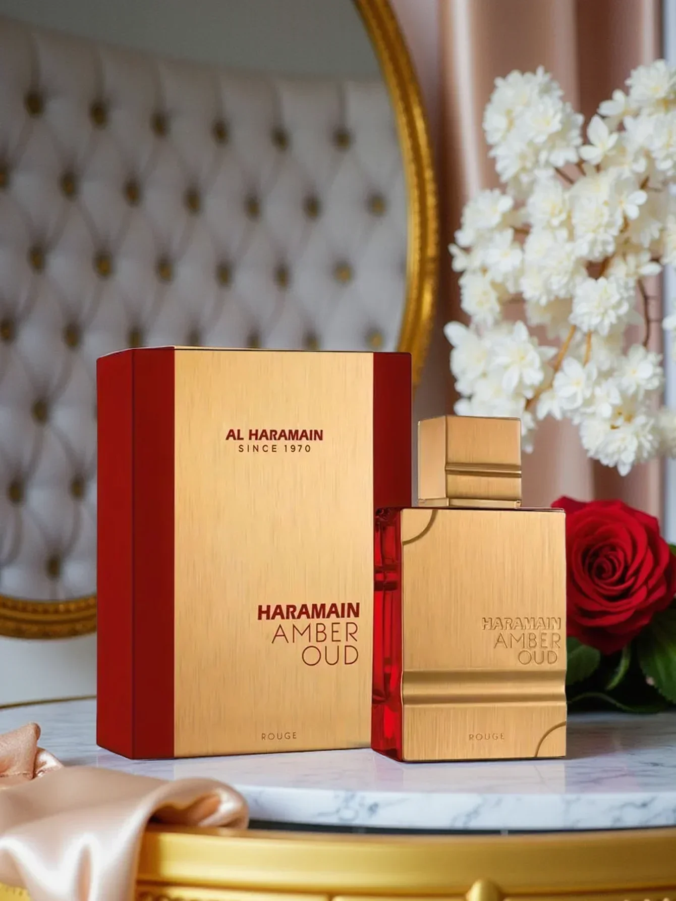 Al Haramain Amber Oud Rouge EDP 2.0oz - عطر Sweet Amber Woody طويل الأمد للجنسين، هدية مثالية لعيد الهالوين وعيد الميلاد #3