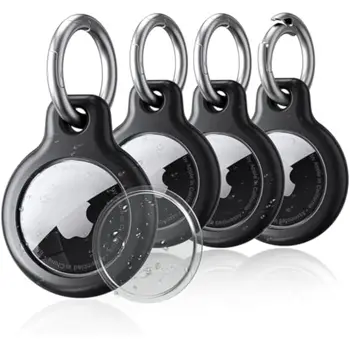 Waterproof Cover for Apple Airtag Holder Keychain with Anti-Lost Keyring Hard TPU AirTag…
