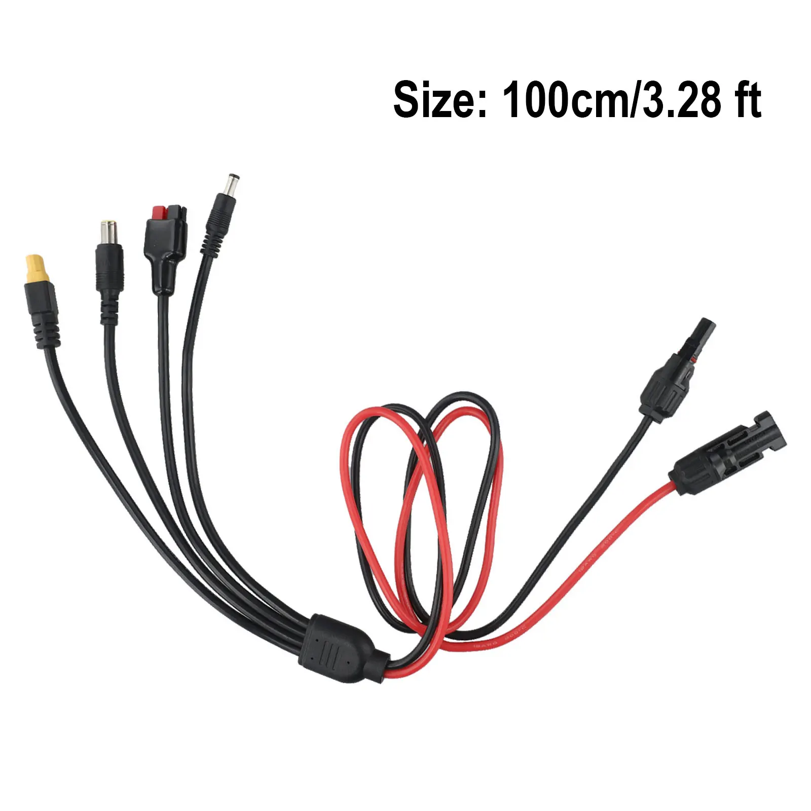 4in1 Solar Panel Connector Extension Cable-Splitter Compatible DC 8mm 5.5mm Electrical Equipment Accessories image 4
