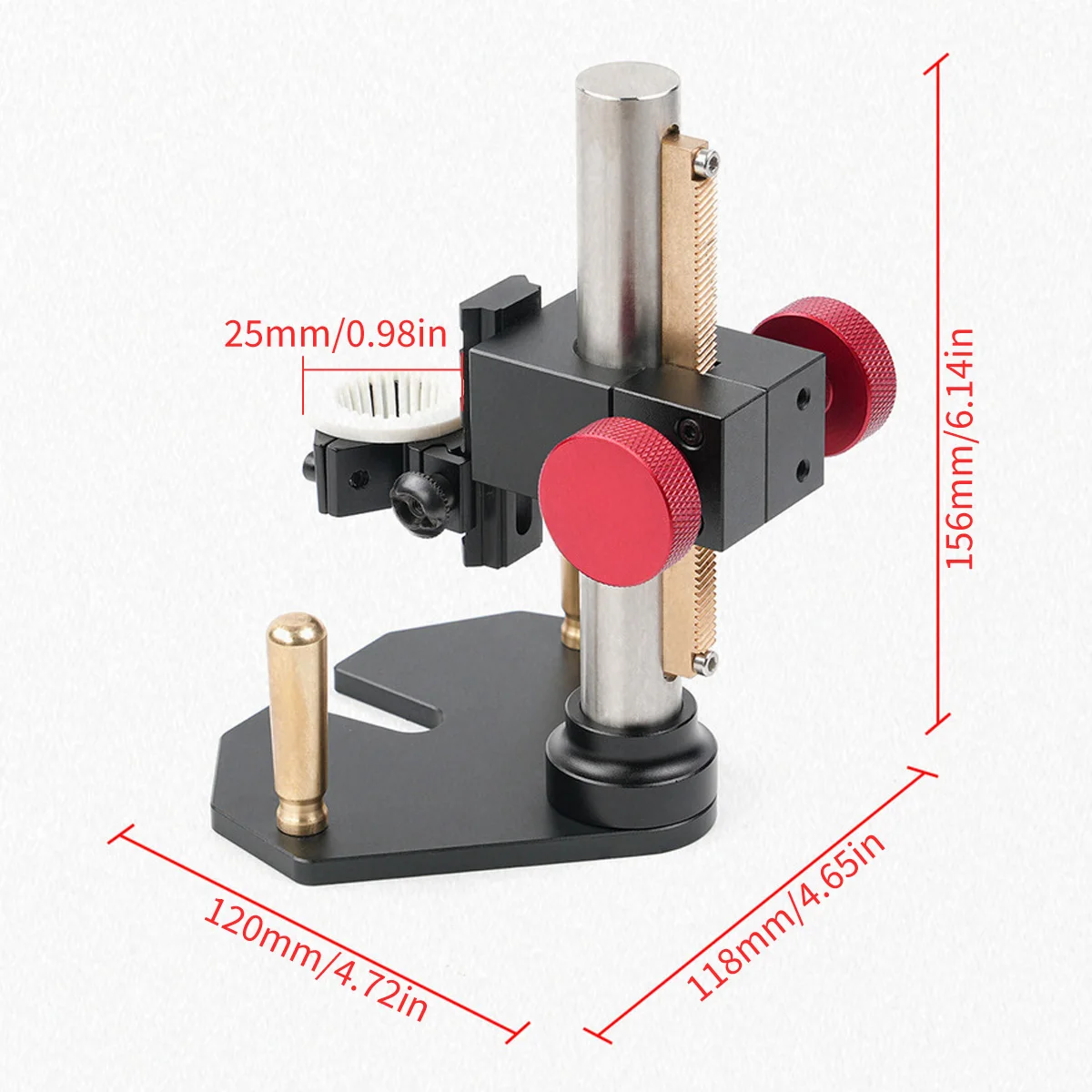 Engraver Drill Press Stand, Adjustable Electric Carving Tool Holder Woodworking Inlay Grooving & Leveling Auxiliary Base W/Scale