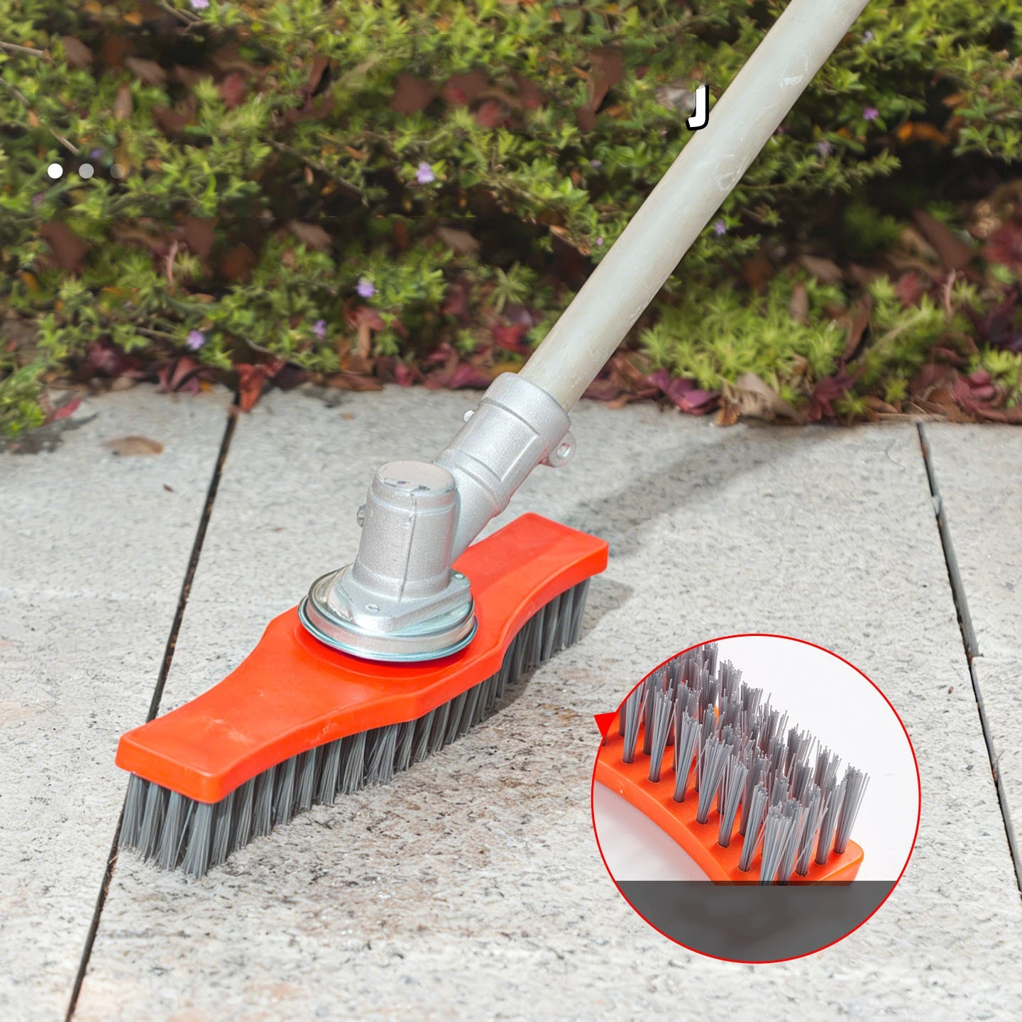Lawn Mower Cleaning Brush High-Efficiency Adjustable Handle Weed Remover Tool for Deck Garden Yard Floor Patio Farm Tile Grout