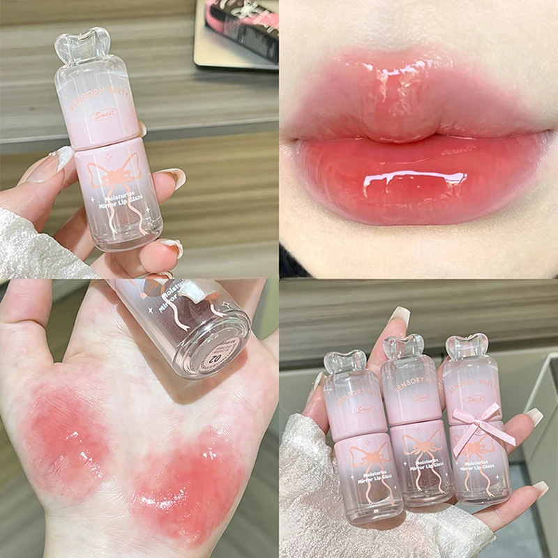 

Soft honey mirror lip glaze moisturizing does not fade holds makeup to improve complexion plain face and whitening Makeup