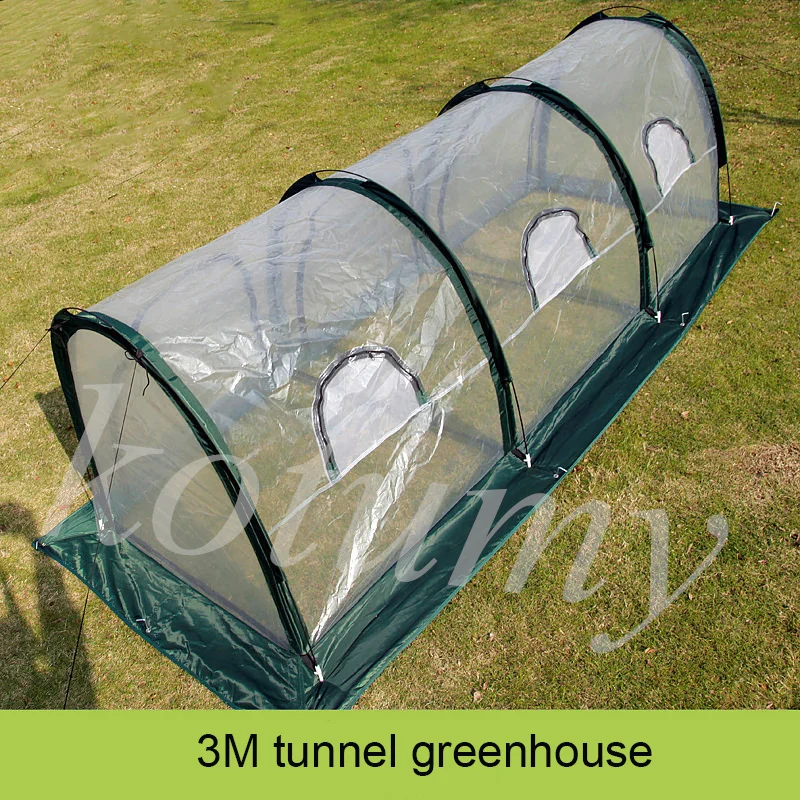 Foldable Greenhouse Tent PE Garden Heat Preservation Tunnel Tent Portable Greenhouse Cover Grow Tunnel Garden Supplies