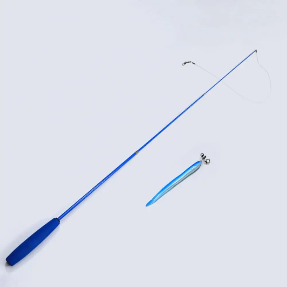 

Soft Cat Toy Cat Teaser Stick with Replaceable Bionic Fish Toy Crisp Bell Three-section Telescopic Wand for Kitten Catcher Play