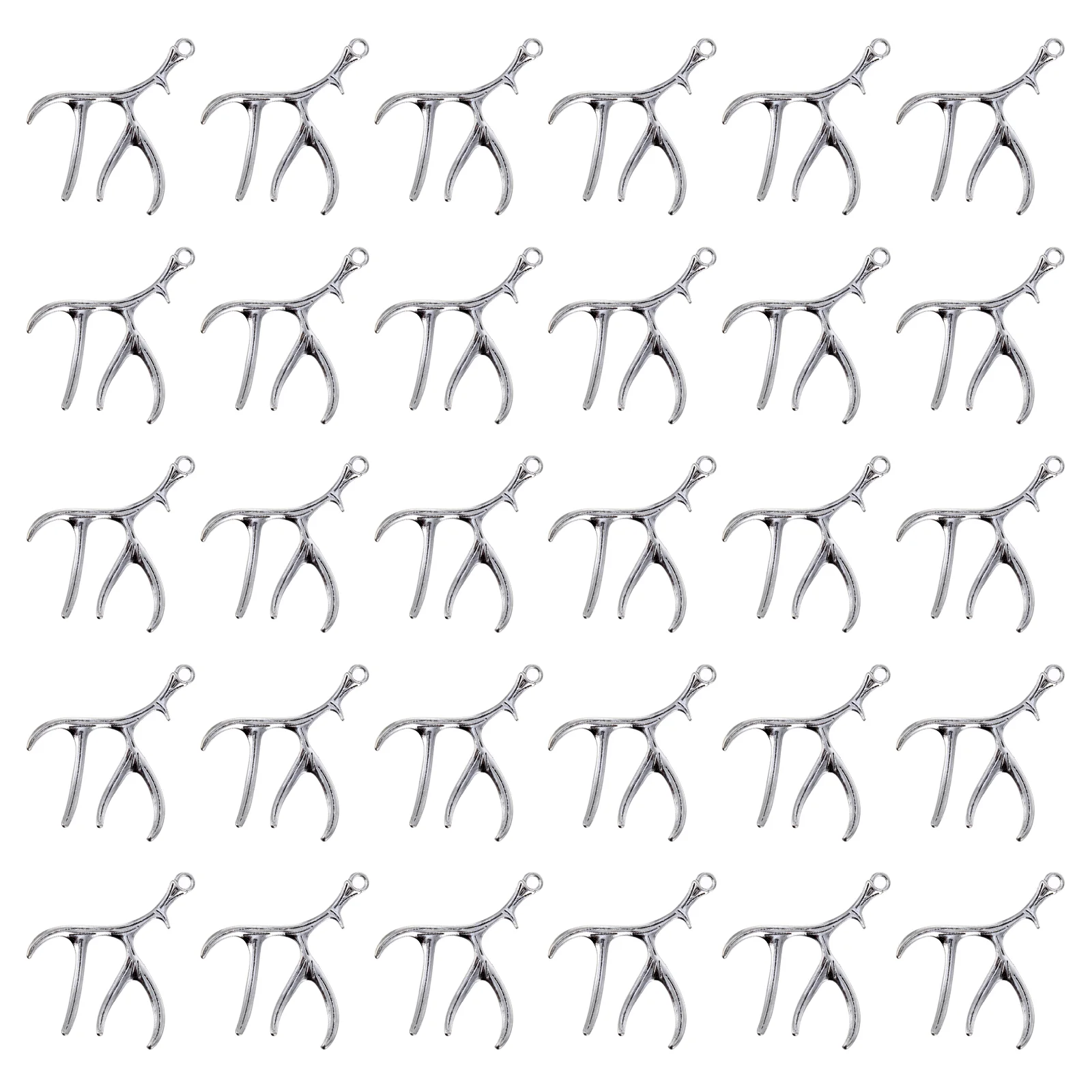 

30 Pcs Antler Pendant Jewelry Accessories Charms Making Pendants Deer Supplies Alloy Necklace Fashionable