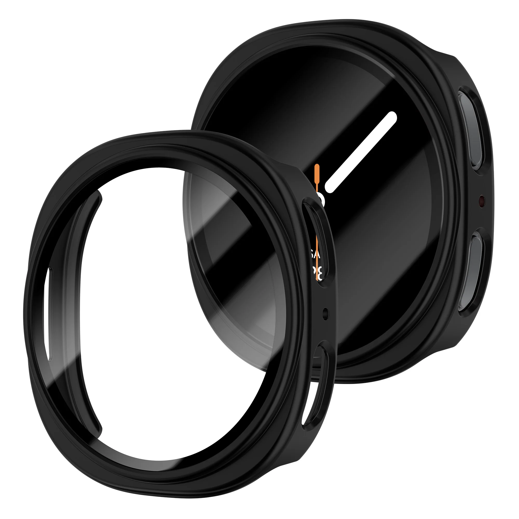 삼성 갤럭시 시계 8 케이스 44mm 40mm 화면 보호기 강화 유리 + PC 범퍼 갤럭시 시계 8 보호 액세서리