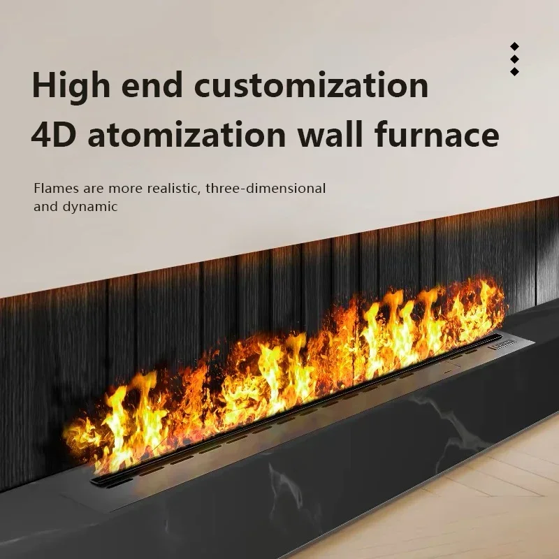 Smart indoor electric water vapor fireplace colored flames ecological TV decoration no fire risk 3D atomization fireplace