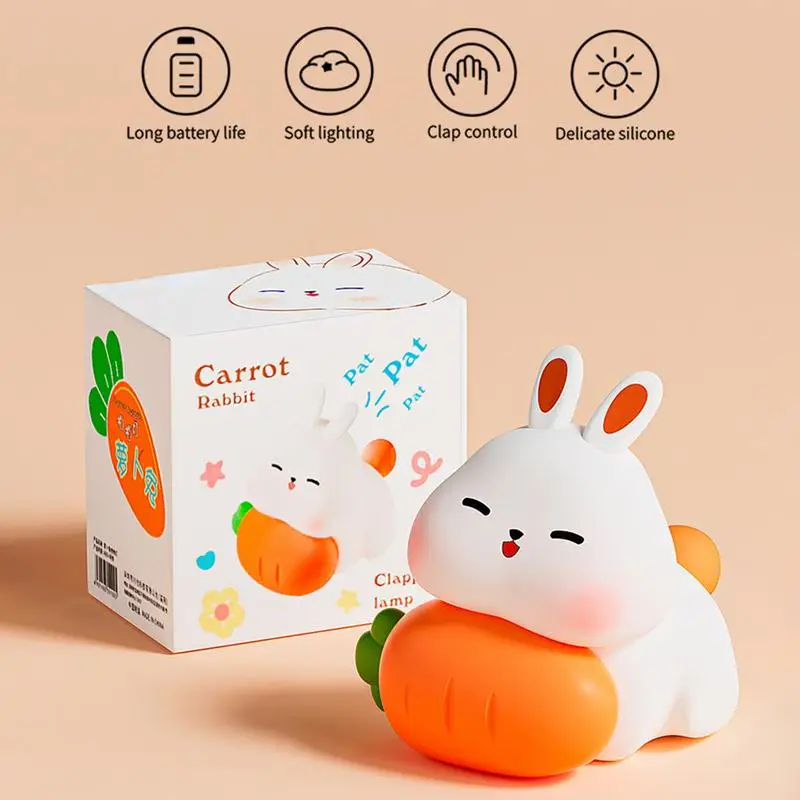 Bunny Lamp Light Up Bunny 3 Level Dimmable Touch-Sensitive Rechargeable Night Light For Kids Soothing Bedtime Ambience