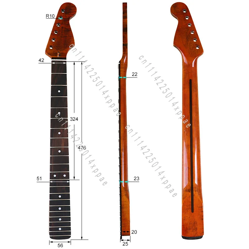 Bright Maple Guitar DIY Neck Assembly Suitable For Electric Guitar ST Neck 6 Strings 22 Frets Polished Rosewood