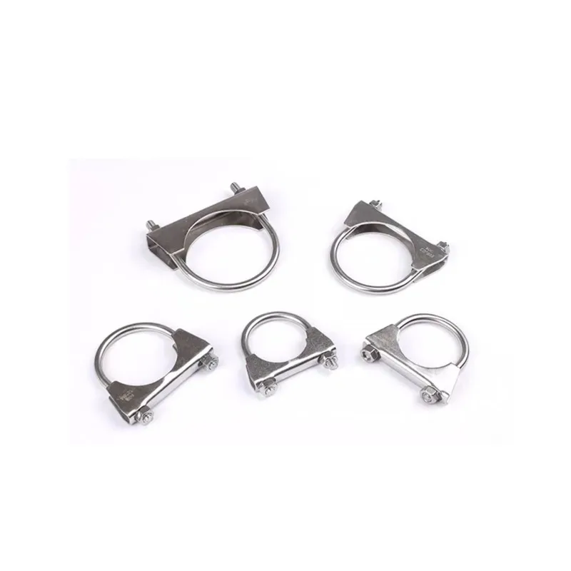Marine Exhaust Pipe U-Bolt Clamp 304 Stainless Steel with Baffle M8 M10