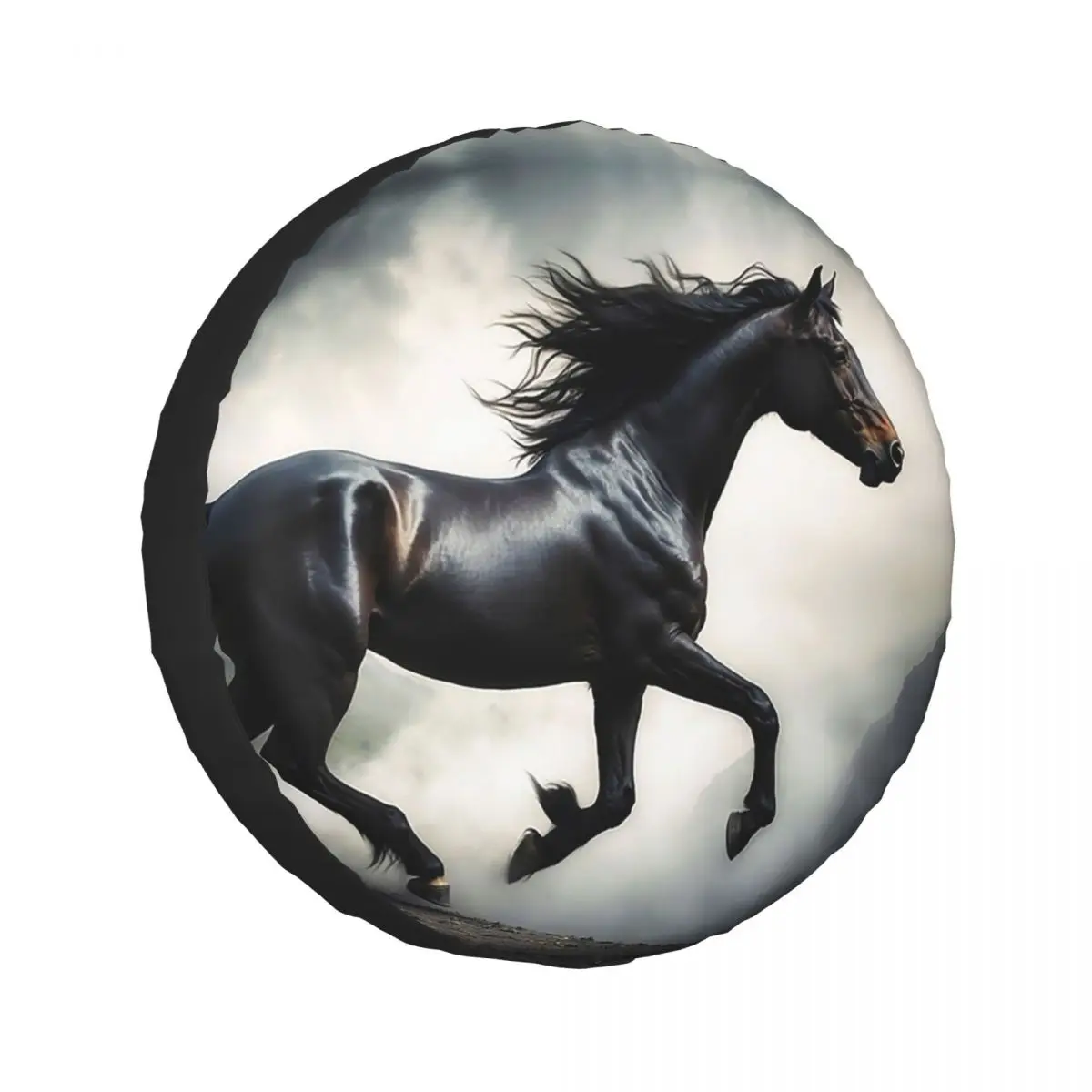 Custom Horse Spirit Spare Tire Cover for Jeep SUV RV 4WD Vehicle 4x4 Wheel Protector Covers 14