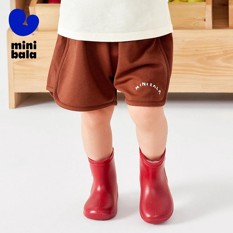 

Mini Bala Kids Quick Dry Stretchy Shorts 2025 Summer New Loose Breathable Casual Shorts for Boys Girls