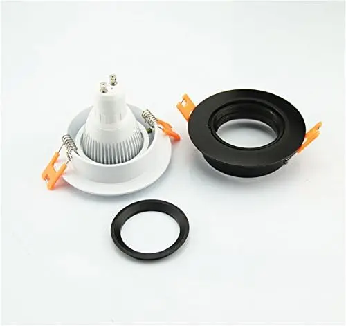 3 بوصة جولة Led راحة الزخارف الإضاءة، عكس الضوء الأضواء النازل حامل، لمصابيح MR16/GU10، التحديثية مقلة العين الخفيفة #5