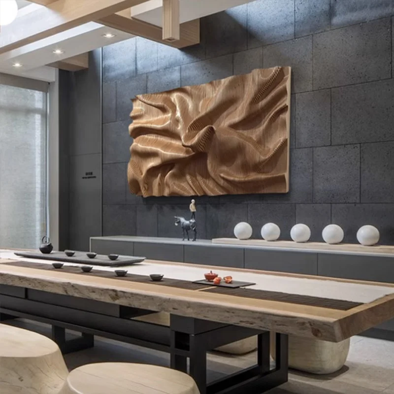 Originality Handmade Abstract Wall Art Living Room Backdrop Decorative Painting Handmade Wood Wall Art