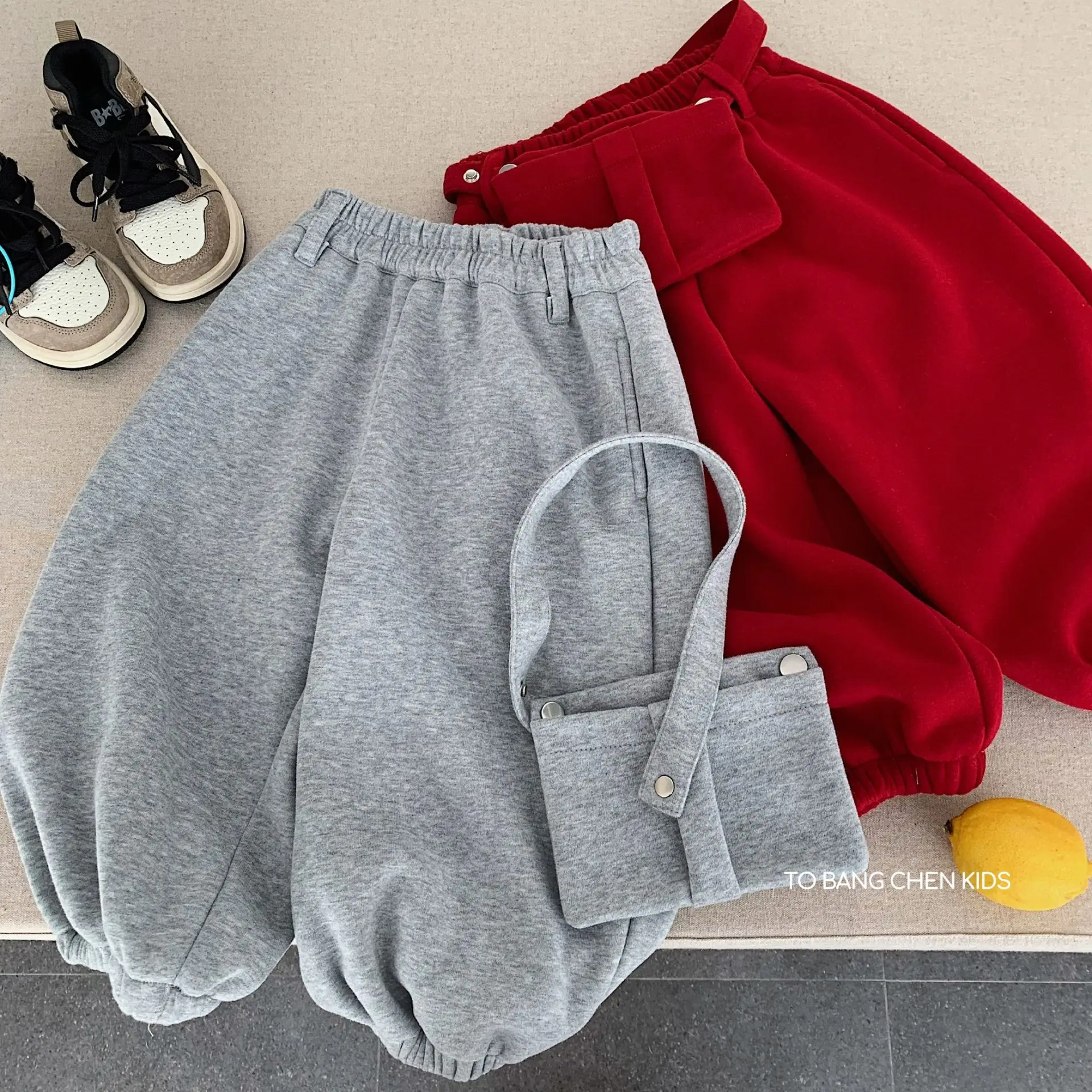 

Kids Baby Boys Pant 2025 Winter Thick Warm Solid Color And Pocket Casual Children Boys Trouser Mid Waist Teenager Boys Sweatpant