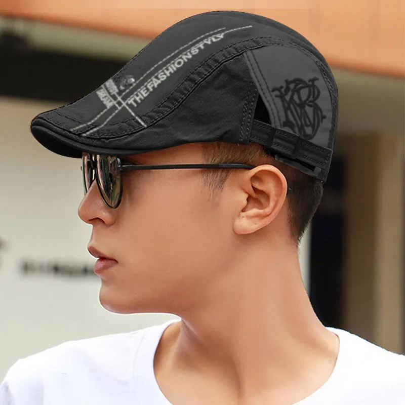 New Korean version of beret four seasons versatile men and women outdoor simple versatile casual front hat image 4