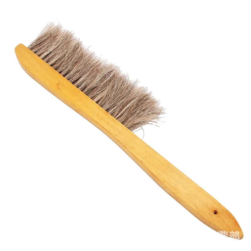1PCS Beekeeping Tools Wood Bee Sweep Brush Three Rows Horsetail Hair New Bee Brushes Beekeeping Equipment For Apiculture