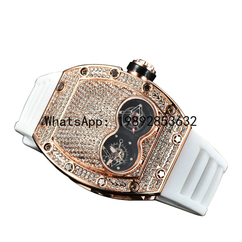 LYY Double Eyes Baby's Breath Diamond British Watch Tonneau Dial Watch Temperament Fashion Watch