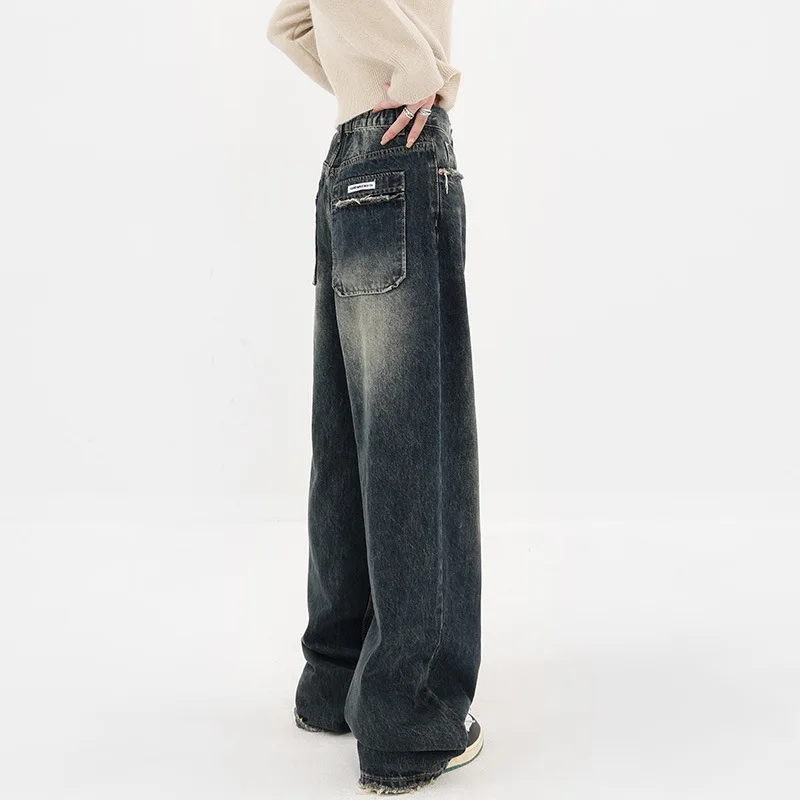 New Style Y2K Baggy Jeans Women Streetwear Retro Fashion Autumn High Waist Pants Loose Wide Leg Denim Trousers Femal
