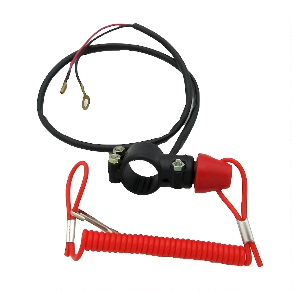 7/8" Lenker 2-Draht-Leine Außenbord-Rasenmäher Notfallmotor-Tötungsschalter für 110 cc Taotao Dirt Pit Bike ATV 4 Wheeler