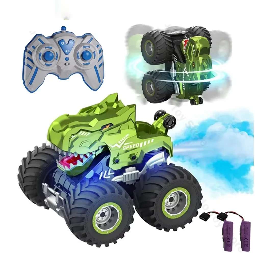 

Динозавр RC Автомобиль Дистанционное Управление Автомобиль Спрей Акбатический Трюк Автомобиль 2,4G со Световым Звуком Мальчик Альпинистский Автомобиль Высокоскоростной Автомобиль Игрушки Подарки
