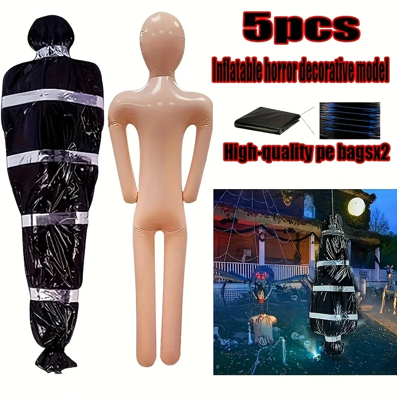 ハロウィン、死者の日、感謝祭の装飾用の血まみれの遺体小道具1セット