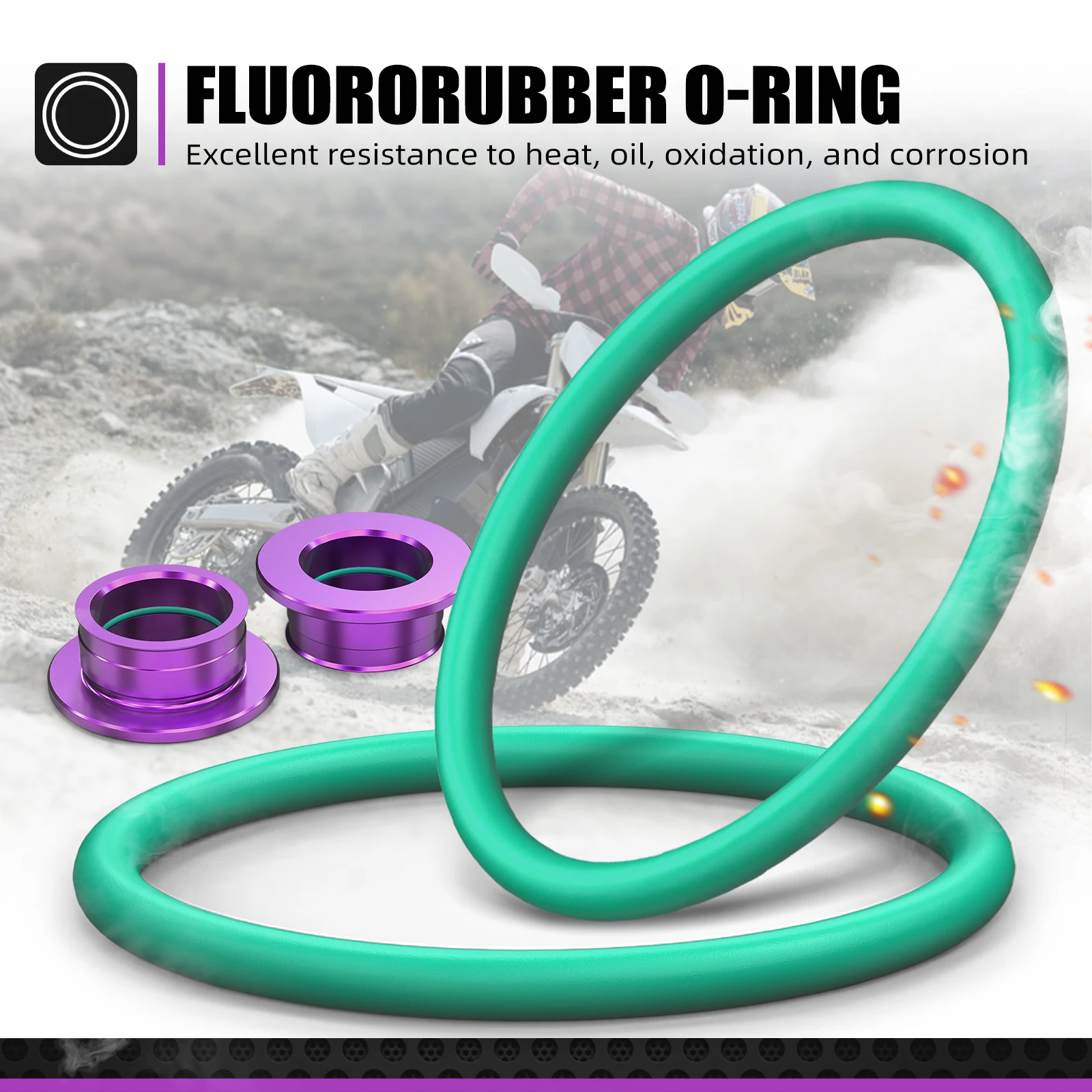 NICECNC For Stark Varg EX MX 2024-2025 Electric Bike Rear Wheel Spacers Hub Collars With O-rings 7075-T6 Aluminum Accessories