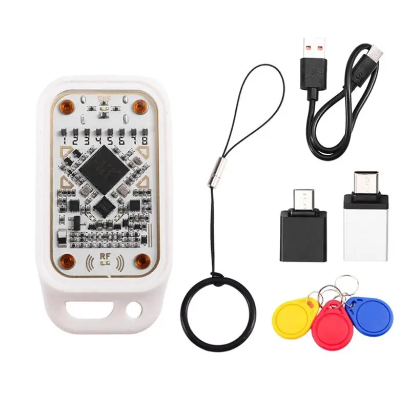 

ABKI-Chameleon V3.0 Read Write RFID Smart Chip Emulator Reader 125K 13.56Mhz ID IC Smart Card Tag Copyer+ 3XUID Keychain