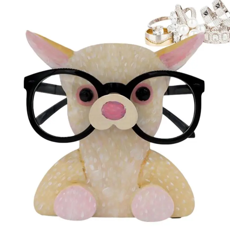 Handmade Glasses Stand Cute Sunglass Display Stands Dog Dinosaur Rabbit Dolphin Raccoon Goat Alpaca Glasses Bracket Glasses