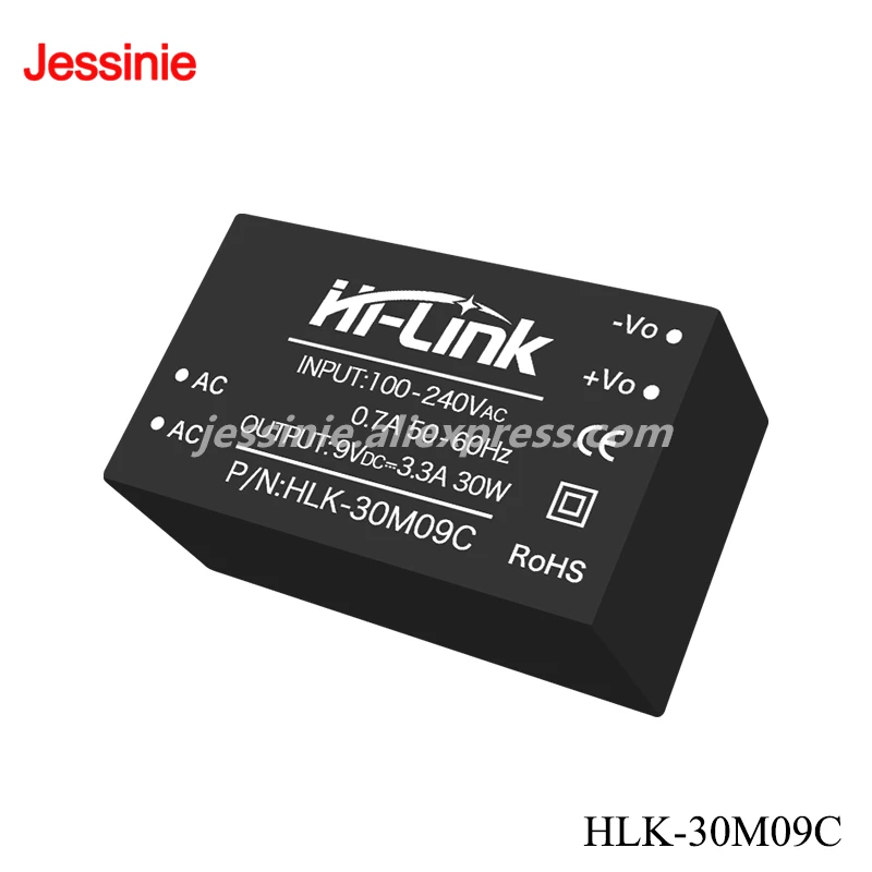 HLK-30M09C 30M12C 30M15C 30M24C 10W AC-DC VRB2424LD/VRB4805LD-10WR3 30W DC-DC Power Module 9V 12V 15V 24V 48V Isolated Regulated