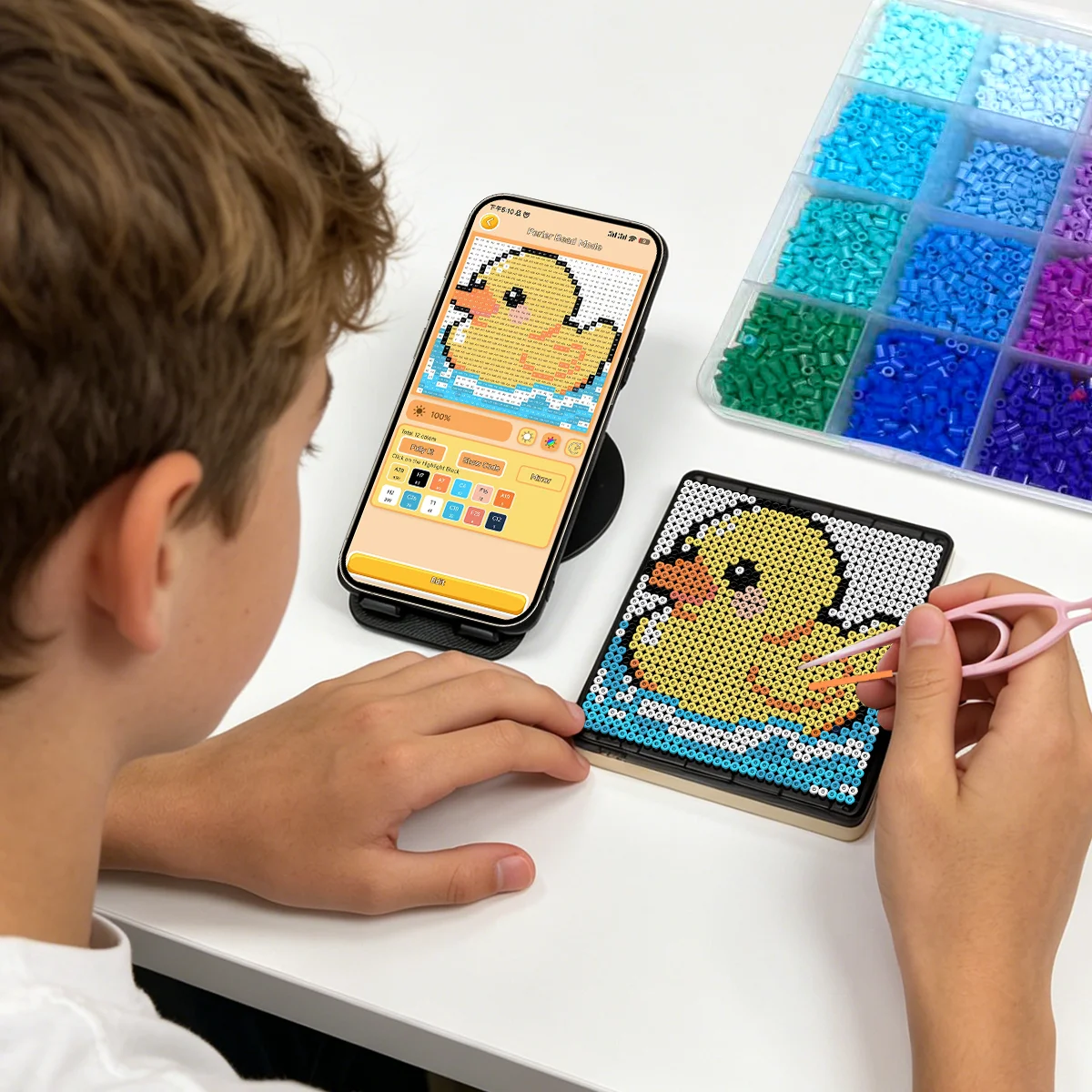 Art Craft App - แผ่นรองงานประดิษฐ์ลูกปัด LED พร้อมฟิวส์, แผ่นรองแบบมีรูพรุนสำหรับงาน DIY ใช้พลังงานจาก