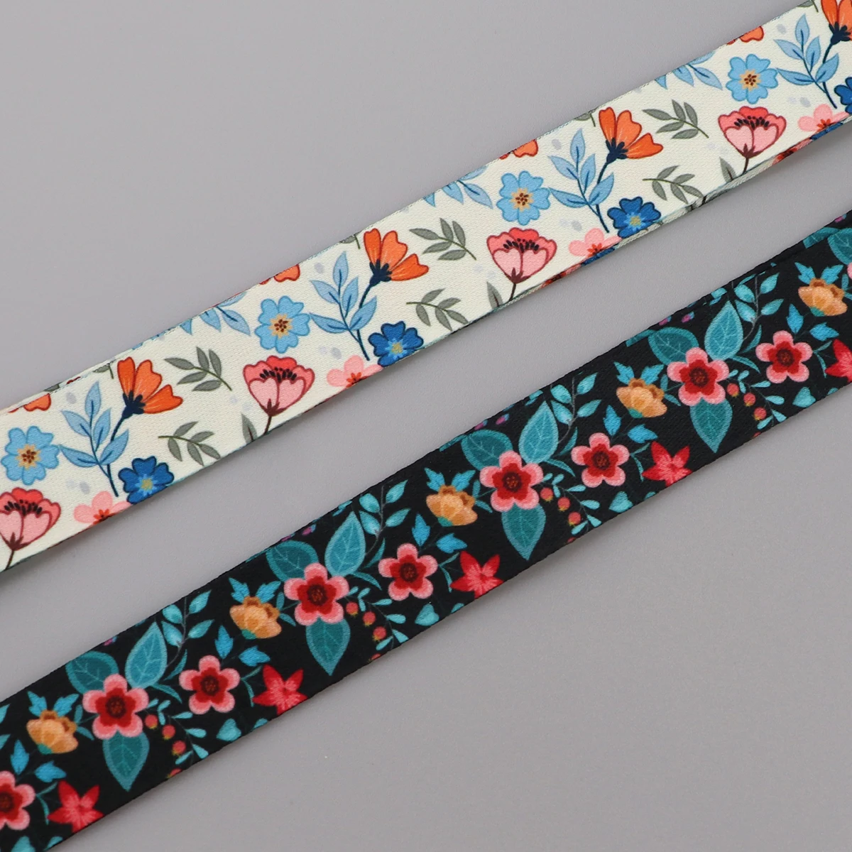 Fantasy Flower Series Neck Strap Lanyards Keychain Badge Holder ID Card Pass Hang Rope Lariat Lanyard for Key Rings Accessories