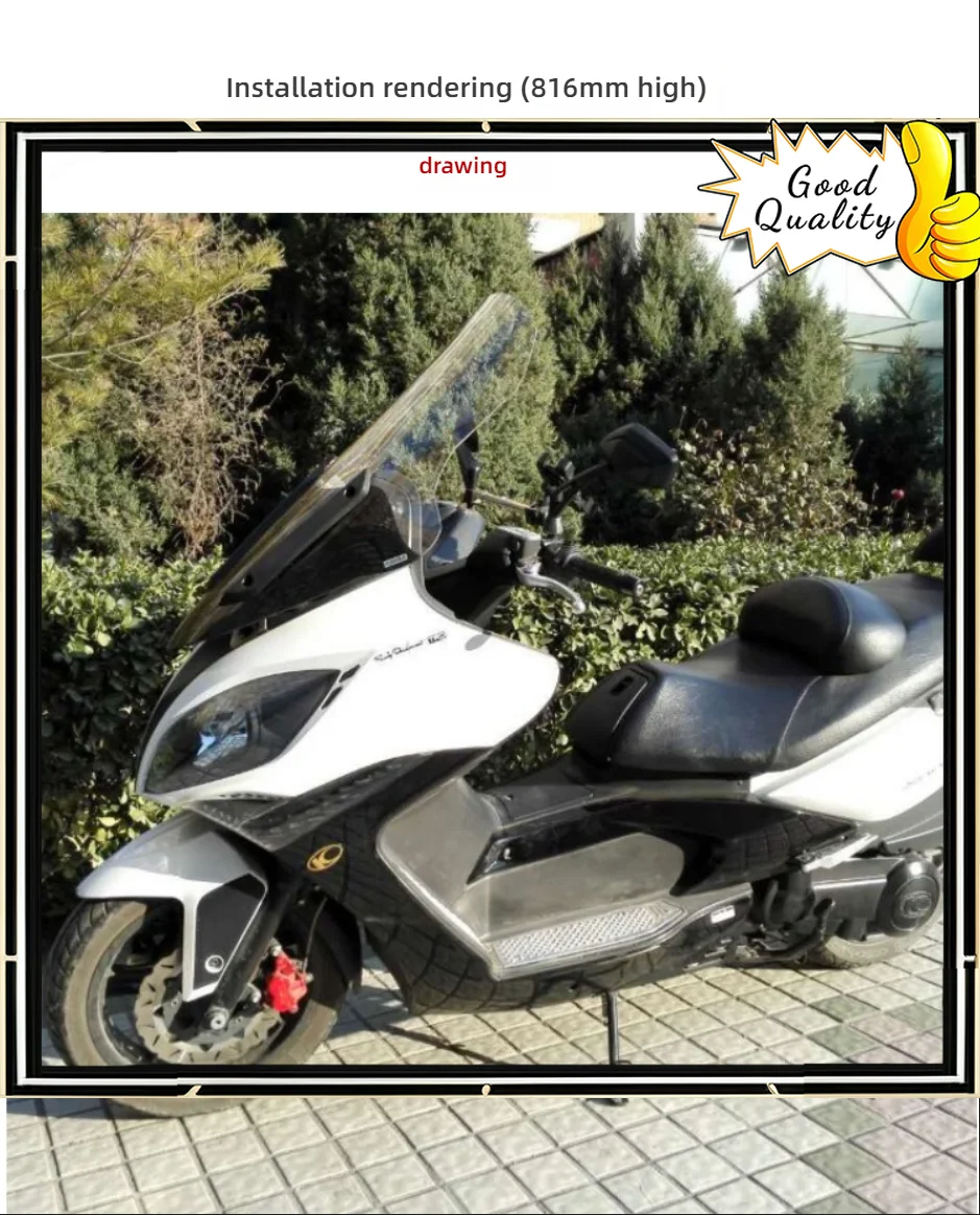 

Good Quality For Taiwan imported version of KYMCO Xciting400 250 windshield with raised windshield panel and front windshield