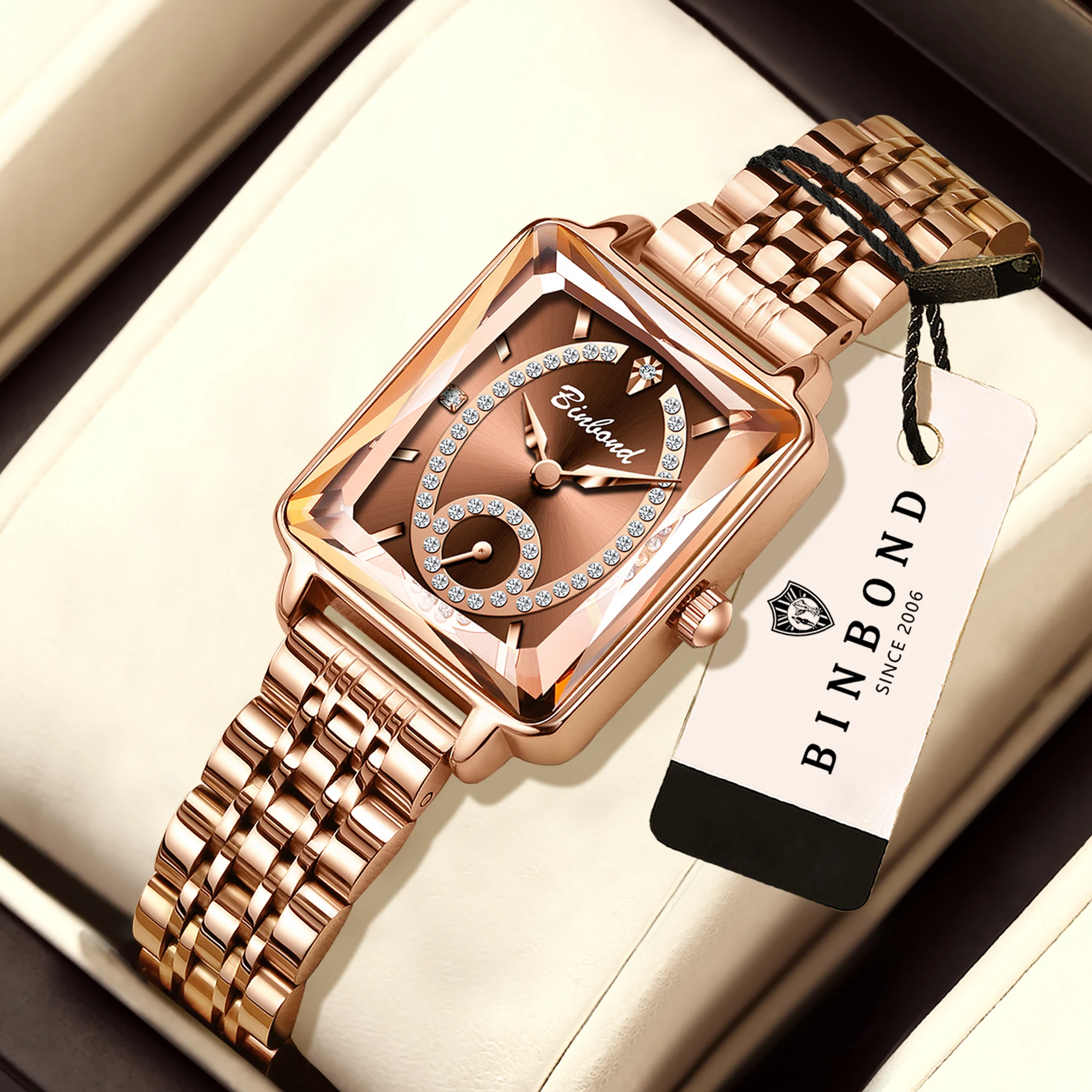 นาฬิกาควอตซ์ BINBOND ของแท้สำห - Luxury Watch Gift Box บทวิจารณ์และราคา