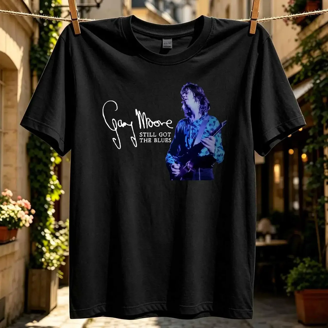washed T Shirt Gary Moore Still Got The Blues Signature Uniex Black Size S 4XL GO515 long or short sleeves vintage Washed